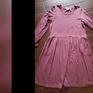 Logo Lounge Mauve Long Sleeve Dress Size Medium Womens
